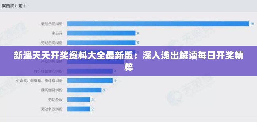 新澳天天开奖资料大全最新版:深入浅出解读每日开奖精粹