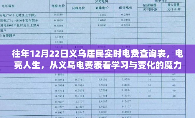往年义乌电费实时查询表,见证学习与变化的魔力之路——电亮人生纪实
