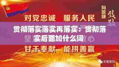 贯彻落实落实再落实：贯彻落实后面加什么词 