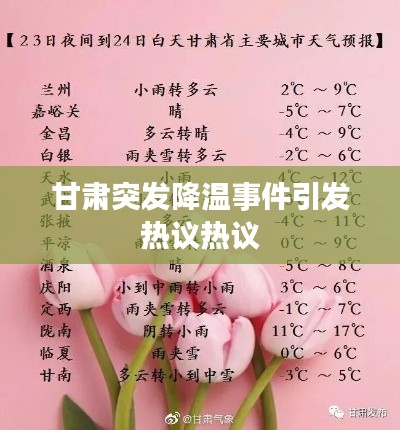 甘肃突发降温事件引发热议热议