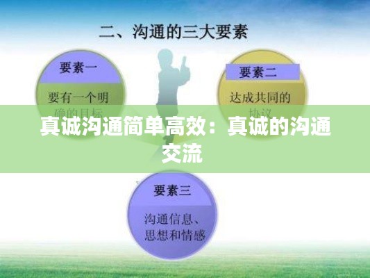 真诚沟通简单高效:真诚的沟通交流