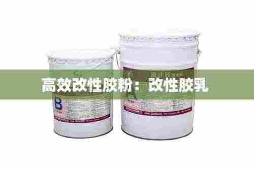 高效改性胶粉:改性胶乳