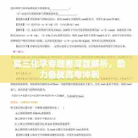 高三化学专题卷深度解析,助力备战高考冲刺