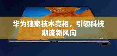 华为独家技术亮相,引领科技潮流新风向