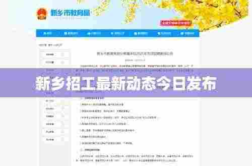 新乡招工最新动态今日发布