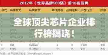 全球顶尖芯片企业排行榜揭晓!